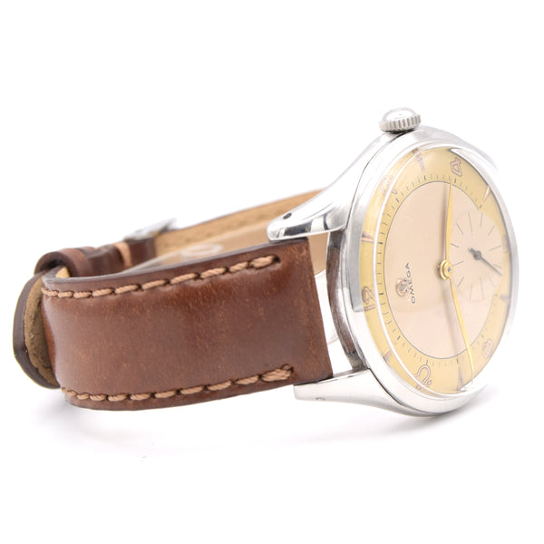 1956 Omega Huge Jumbo watch with Mixed Arabic Dial and Sub Seconds Model 2580-1  in Stainless Steel