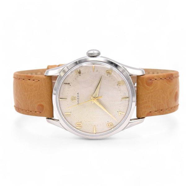 1950 Omega 36mm Model 2639 stunning honeycomb dial Stainless Steel Screw-Back case