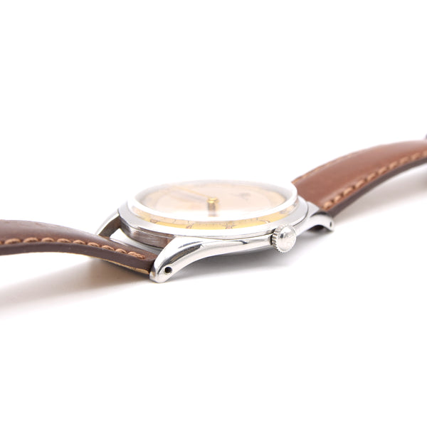 1956 Omega Huge Jumbo watch with Mixed Arabic Dial and Sub Seconds Model 2580-1  in Stainless Steel