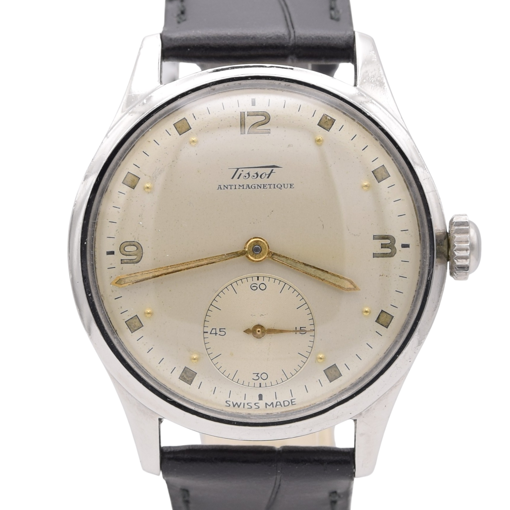 1949 Tissot Antimagnetique Manual Wind Wristwatch Model 6605 with Original & amazingly attractive dial