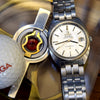 1969 Omega Constellation Automatic Wristwatch in Steel Chronometer Date Model 168.017 "C" Case on rare bracelet