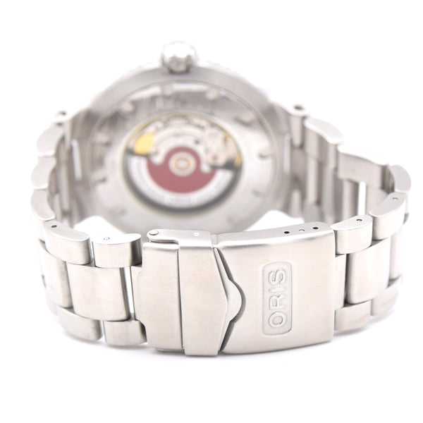 2000 Oris TT1 Auto Diver style Date with blue textured dial model 7533 22-92809 43mm