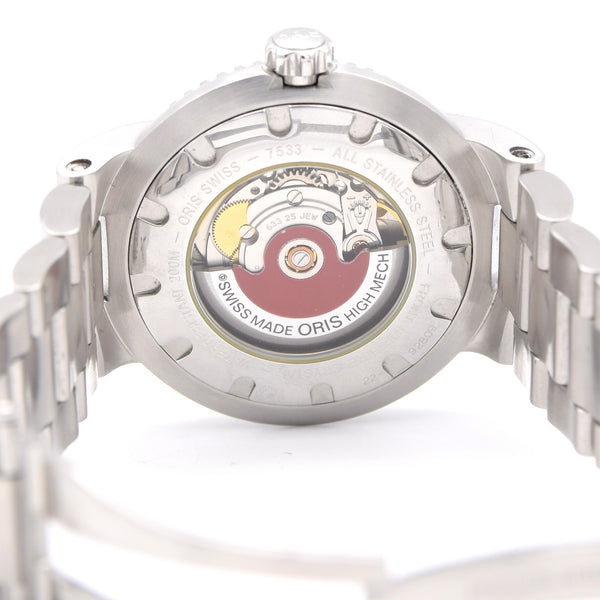 2000 Oris TT1 Auto Diver style Date with blue textured dial model 7533 22-92809 43mm