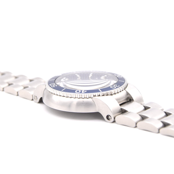 2000 Oris TT1 Auto Diver style Date with blue textured dial model 7533 22-92809 43mm