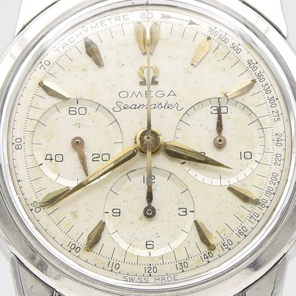 19 lop59 Omega Classic & beautiful dress Chronograph seamaster model ref 2907 with fantastic original dial - Bracelet & Strap