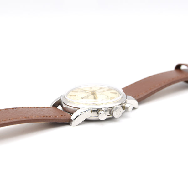 19 lop59 Omega Classic & beautiful dress Chronograph seamaster model ref 2907 with fantastic original dial - Bracelet & Strap