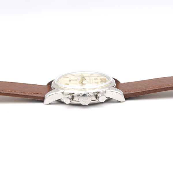 19 lop59 Omega Classic & beautiful dress Chronograph seamaster model ref 2907 with fantastic original dial - Bracelet & Strap
