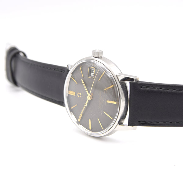 1965 Omega Seamaster 600 unusual rare  graphite grey quilted dial  in Stainless Steel Model 136.011