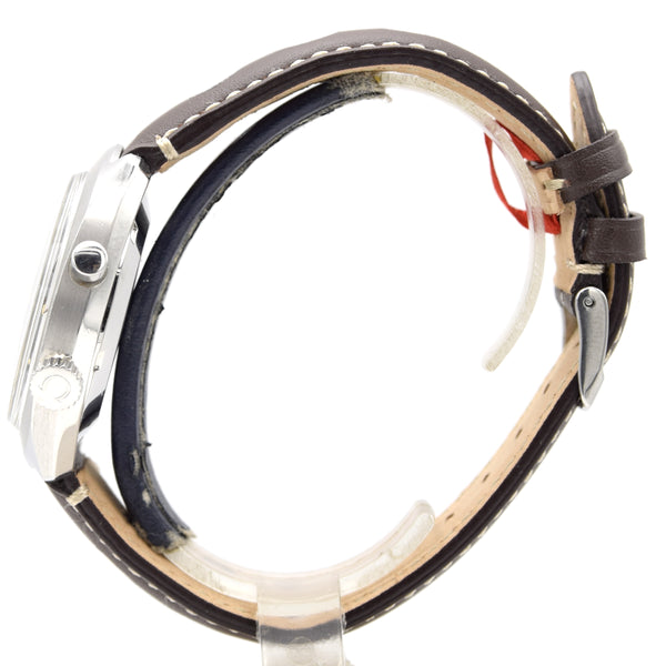 1967 Omega Chronostop Genéve Rarer drivers Model 145.010 with Grey Sloped Dial in Stainless Steel