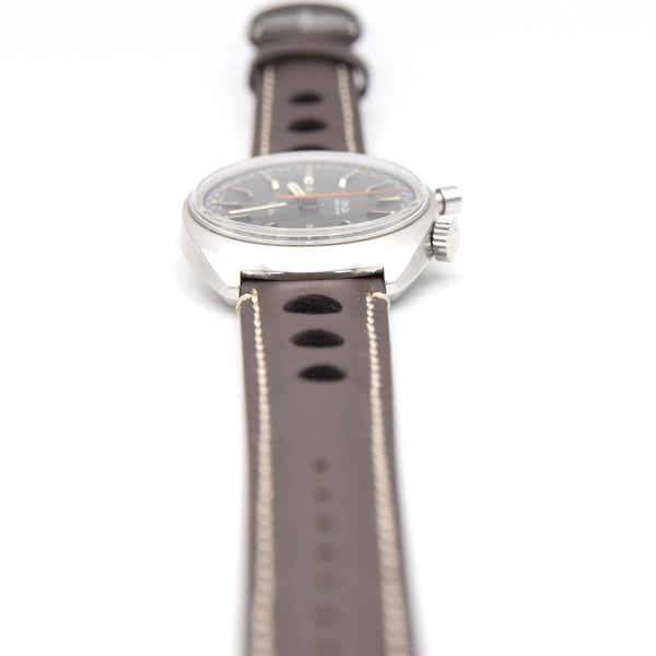 1967 Omega Chronostop Genéve Rarer drivers Model 145.010 with Grey Sloped Dial in Stainless Steel