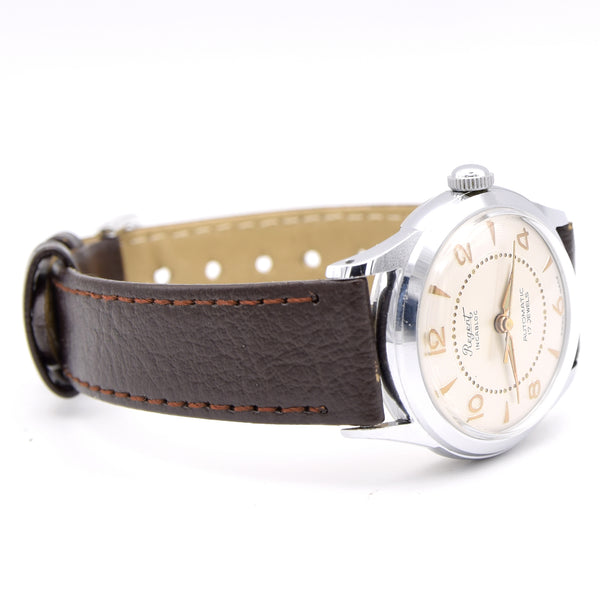 1950s Regent Swiss NOS unused automatic classic watch with attractive Concentric dial unisex