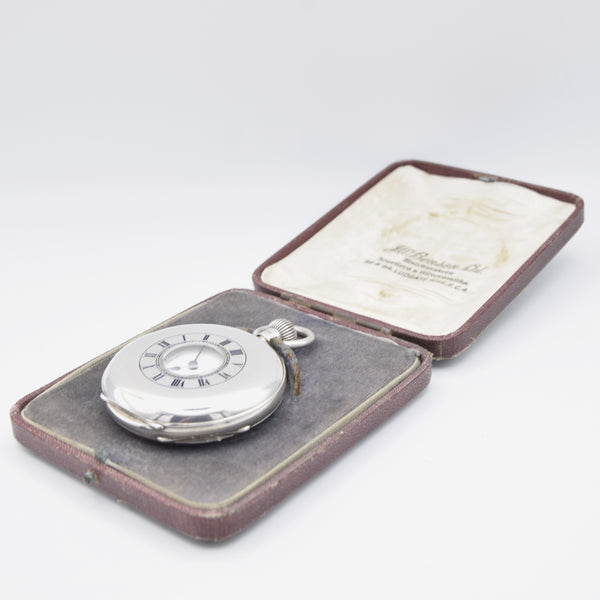 1907 J.W. Benson of London Solid Silver Half Hunter Pocket Watch - Best London Make