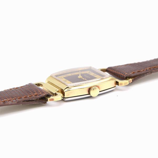 1973 Unusual and Fantastic Jean Perret Geneve NOS unused watch with articulated lugs Box & Papers