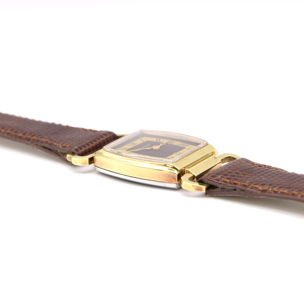 1973 Unusual and Fantastic Jean Perret Geneve NOS unused watch with articulated lugs Box & Papers