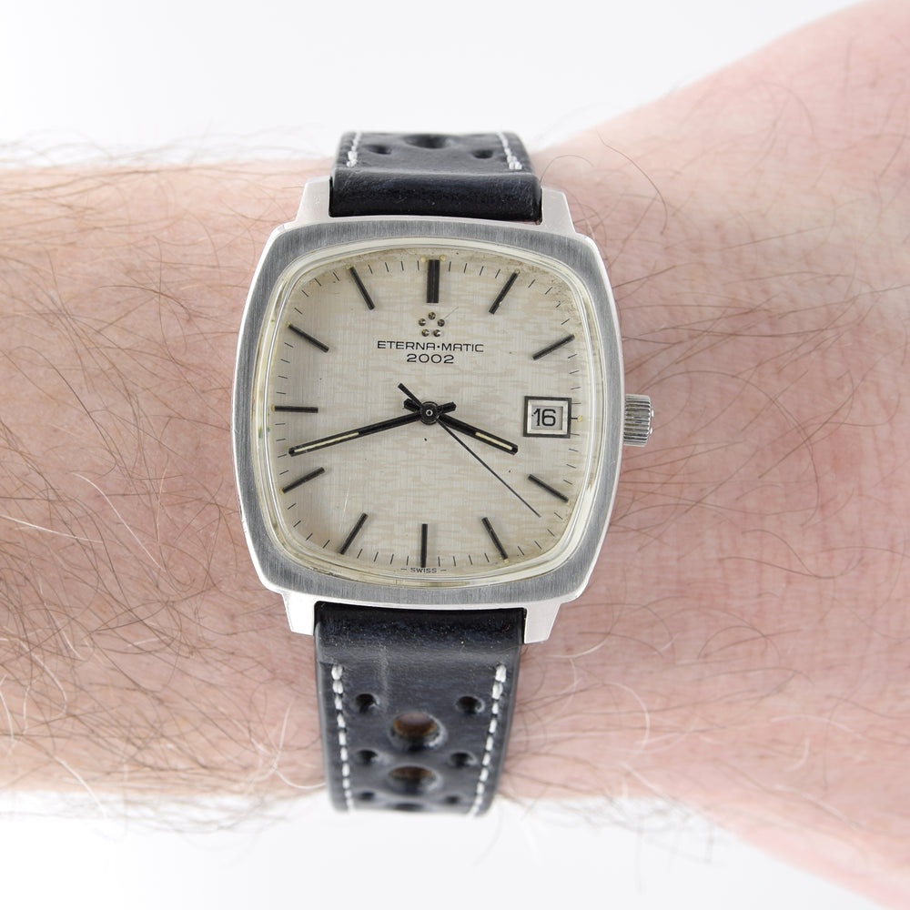 1971 Eterna-Matic 2002 Automatic – Ref. 111T with Box & Buckle Unusual Alpine Camo / Mosaic dial