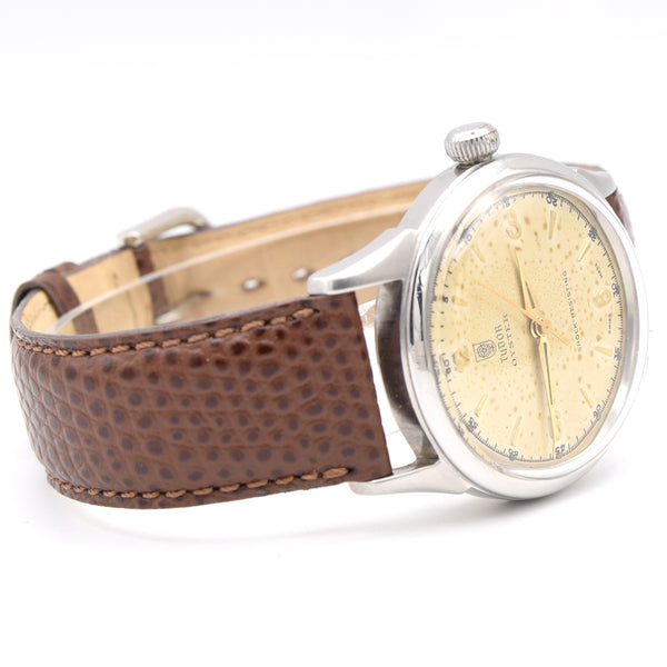 1948 Tudor Oyster 4540 Shock-Resisting 'Explorer dial' Steel Wristwatch 34mm All original patina