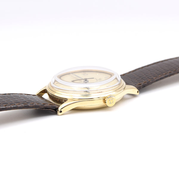 1947 Omega Dress Watch in Solid 9ct Gold English Case stunning dial all original caliber 283