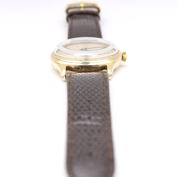 1947 Omega Dress Watch in Solid 9ct Gold English Case stunning dial all original caliber 283