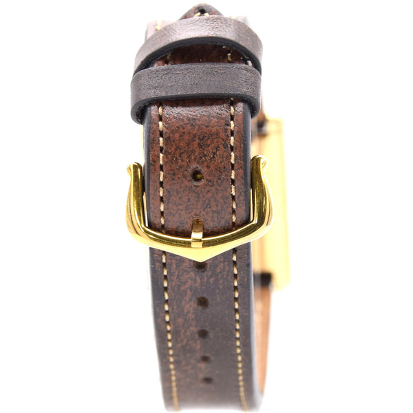 1970s Classic Rare Cartier Tank Must De with 'Lemon' Roman Numeral Dial box, Buckle & Card