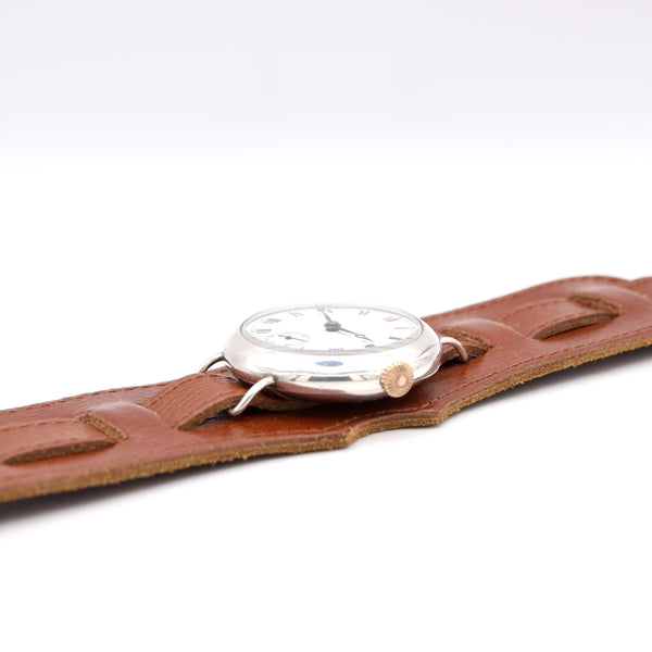 1910 Omega Rare & Antique wristwatch one of the first Trench Historical pieces in solid sterling silver