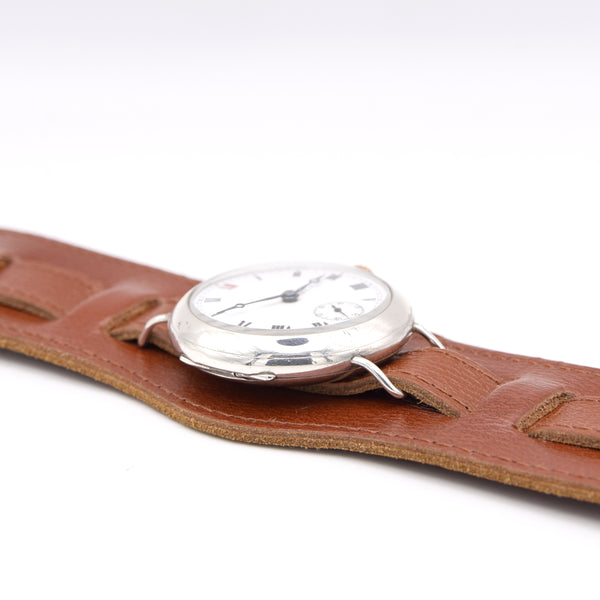 1910 Omega Rare & Antique wristwatch one of the first Trench Historical pieces in solid sterling silver