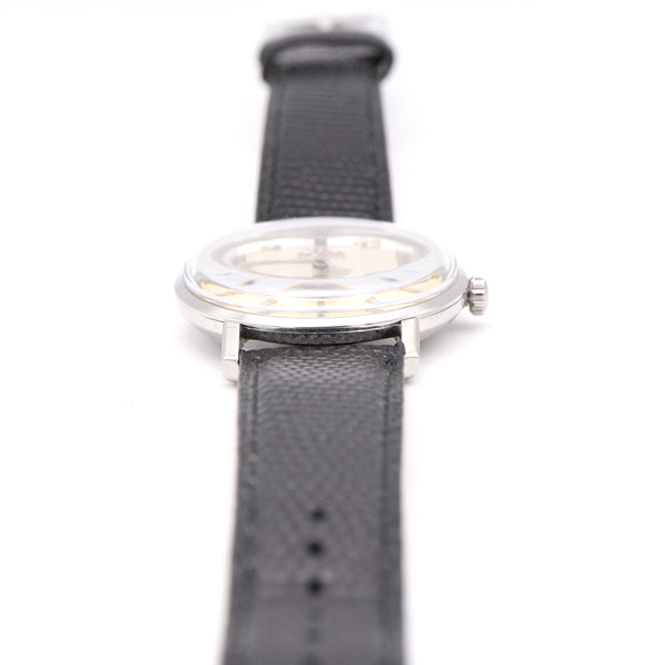 1963 Omega Automatic Seamaster De Ville Date Model 166.020 Wristwatch with Linen Dial - Hippocampus
