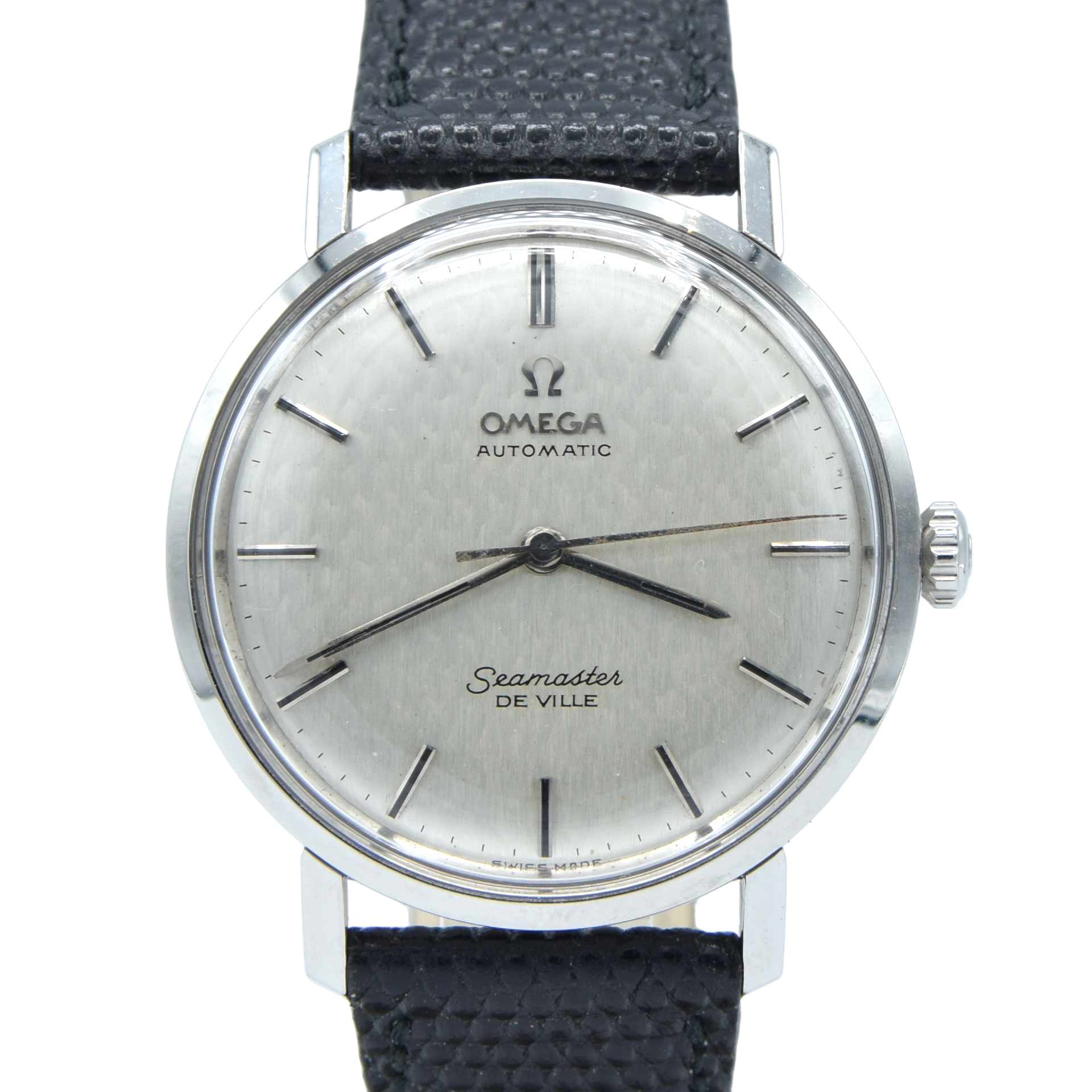 1964 Omega Seamaster steel Automatic all original onyx Hammered / Fish-scale Dial Model 165.020 Cal 552 monocoque case