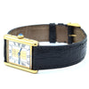 1990s Cartier Must De Tank with Rare "Trinity" Tri-Colour Dial in Vermeil 925 Sterling Silver Gilt with Box and Buckle