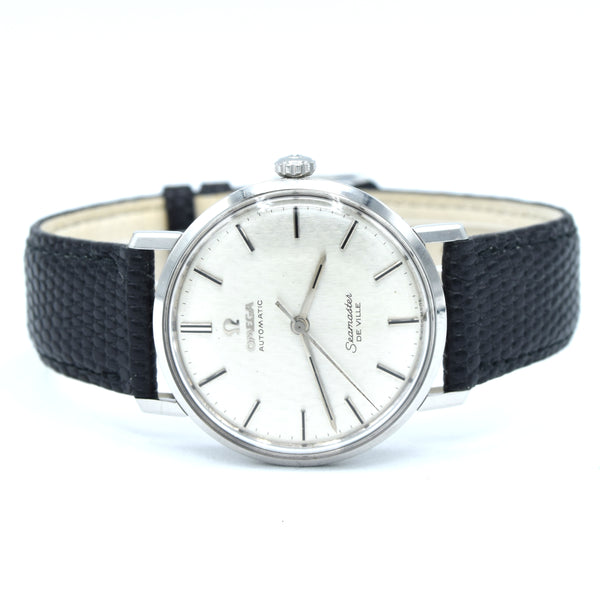 1964 Omega Seamaster steel Automatic all original onyx Hammered / Fish-scale Dial Model 165.020 Cal 552 monocoque case