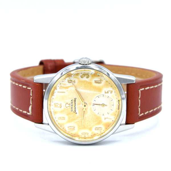 1961 Classic Omega Seamaster All Original rare Arabic dial patina with Sub Seconds Model 14389 in Stainless Steel