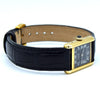1970s Cartier Ladies Tank 925 Sterling Silver Gilt Vermeil Mechanical Manual Wind with rare black Roman Dial