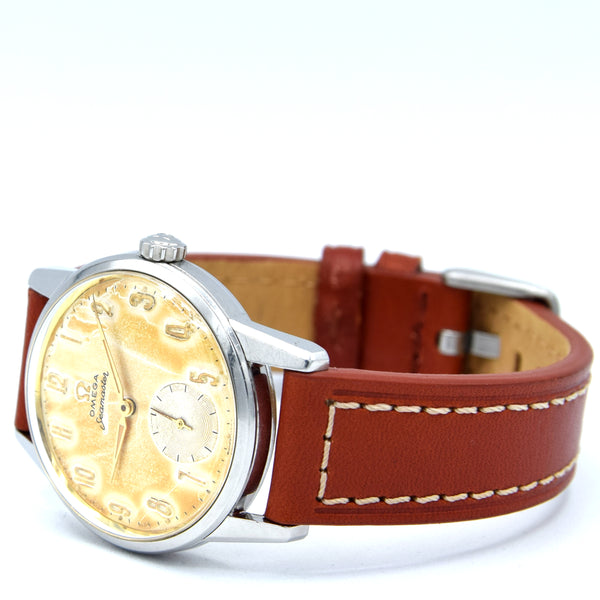 1961 Classic Omega Seamaster All Original rare Arabic dial patina with Sub Seconds Model 14389 in Stainless Steel