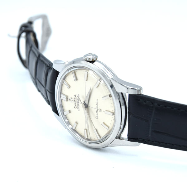 1959 Omega Constellation chronometer with Stunning Cross-Hair dial Model 14381 sharp case
