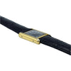 1970s Cartier Ladies Tank 925 Sterling Silver Gilt Vermeil Mechanical Manual Wind with rare black Roman Dial