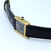 1970s Cartier Ladies Tank 925 Sterling Silver Gilt Vermeil Mechanical Manual Wind with rare black Roman Dial