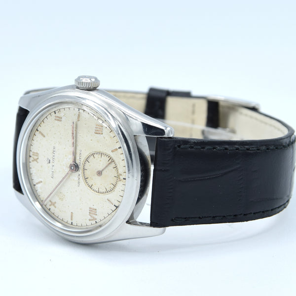 1944 Rolex Oyster Model 4377/4461 in 34mm Stainless Steel Oyster Case with Rare Roman Numerals and Sub Seconds Dial