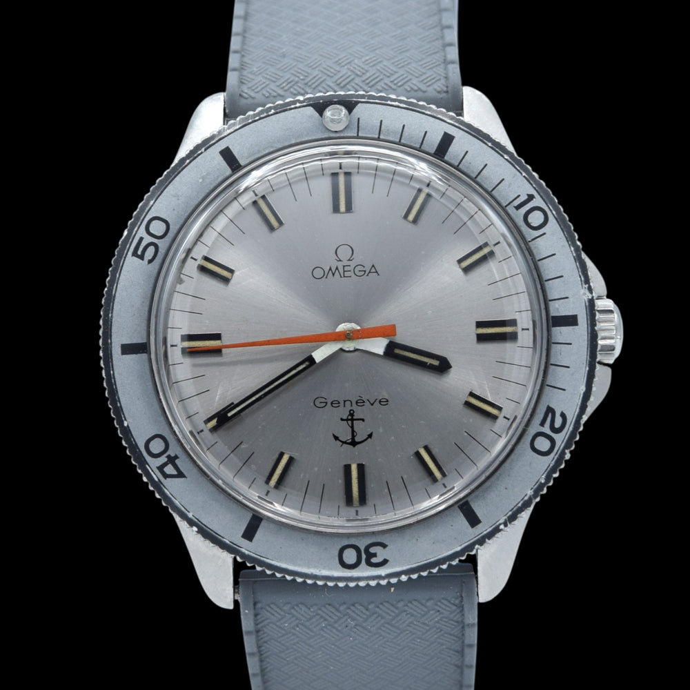 1969 Omega Geneve "Admiralty"  Model 135.042 Manual Wind Rare Italian market "Ancora"