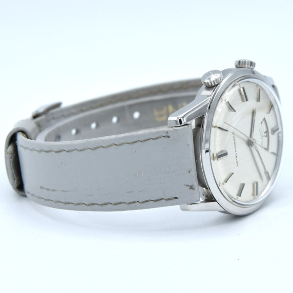(RESERVED) Girard-Perregaux rare swiss Alarm classic wristwatch in Stainless Steel Circa 1960s 35mm