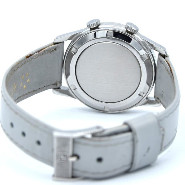 (RESERVED) Girard-Perregaux rare swiss Alarm classic wristwatch in Stainless Steel Circa 1960s 35mm