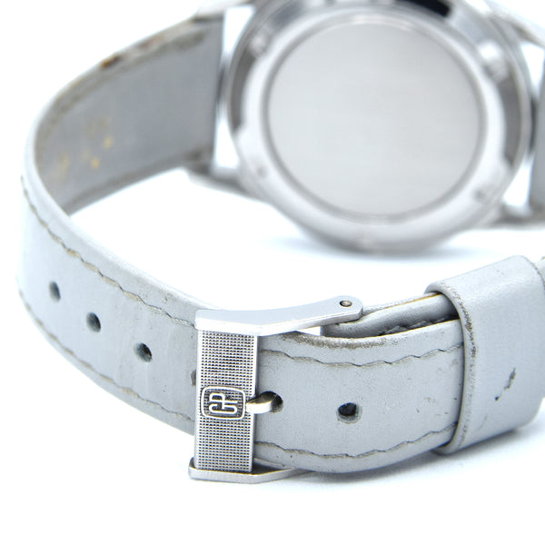 (RESERVED) Girard-Perregaux rare swiss Alarm classic wristwatch in Stainless Steel Circa 1960s 35mm