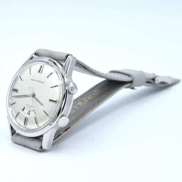 (RESERVED) Girard-Perregaux rare swiss Alarm classic wristwatch in Stainless Steel Circa 1960s 35mm