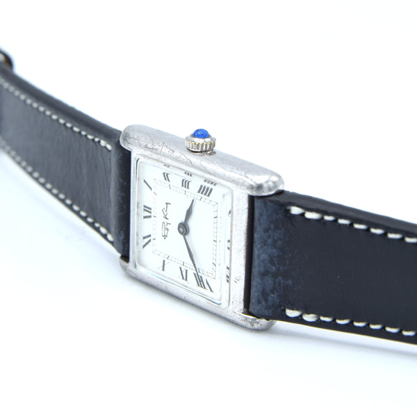 1977 Designer RoyKing Tank watch 925 Sterling silver Queens jubilee mark Manual Winding