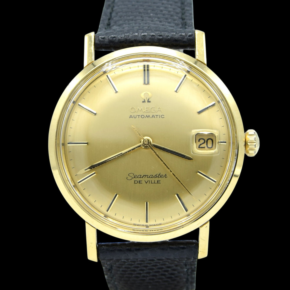 1967 Omega Automatic Seamaster De Ville Date Model 166.3020 in Solid 18ct Gold Rare french Market