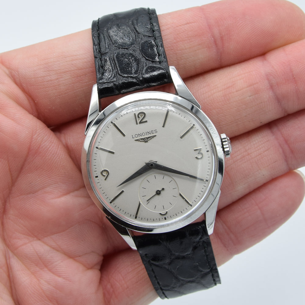 1956 Longines classic Manual Wind Wristwatch Model 6666 fully restored with renown Cal 12.68z