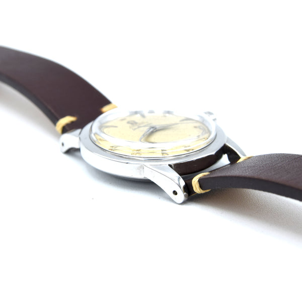 1950 Omega Seamaster Original Condition Automatic Bumper with Arabic Numerals and Arrow Markers in Stainless Steel Model 2577