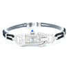 1930s Ladies art deco exquisite platinum and diamond cocktail watch Goldsmiths & Silversmiths Articulated Lugs