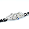 1930s Ladies art deco exquisite platinum and diamond cocktail watch Goldsmiths & Silversmiths Articulated Lugs