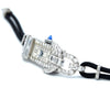 1930s Ladies art deco exquisite platinum and diamond cocktail watch Goldsmiths & Silversmiths Articulated Lugs