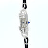 1930s Ladies art deco exquisite platinum and diamond cocktail watch Goldsmiths & Silversmiths Articulated Lugs