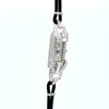 1930s Ladies art deco exquisite platinum and diamond cocktail watch Goldsmiths & Silversmiths Articulated Lugs